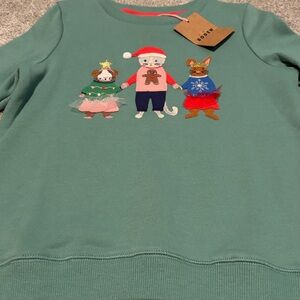 NWT Mini Boden Christmas Sweatshirt